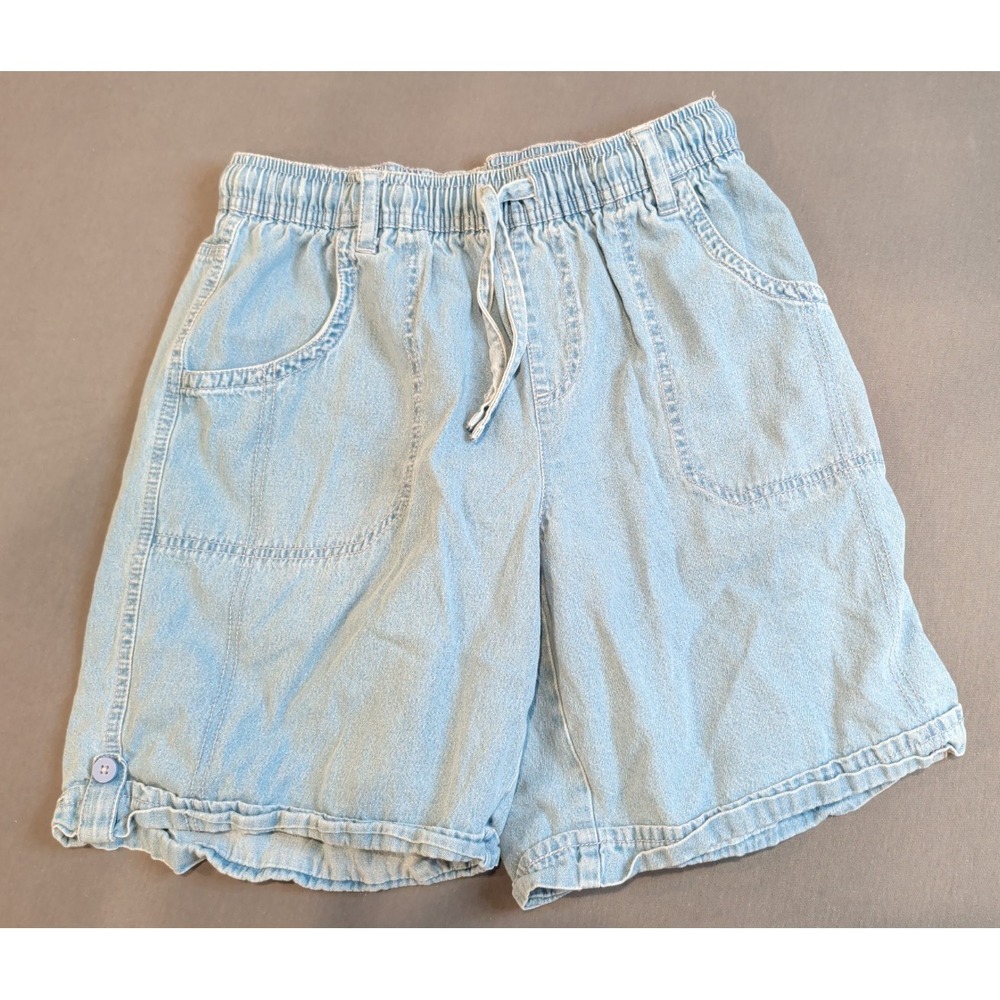 Karen Scott Women's Denim‎ Pull-On Drawstring Shorts Blue Size XS